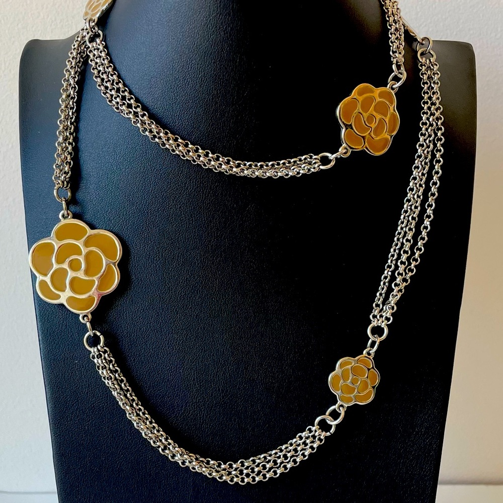 Gold Floral Multi-Chain Necklace - Women Jewelry